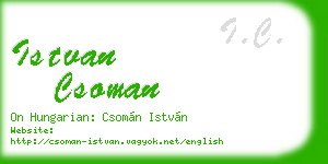 istvan csoman business card